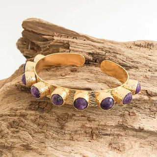 Virtue Jewelry Design The Haven Cuff Bracelet, Tigers Eye / Brown