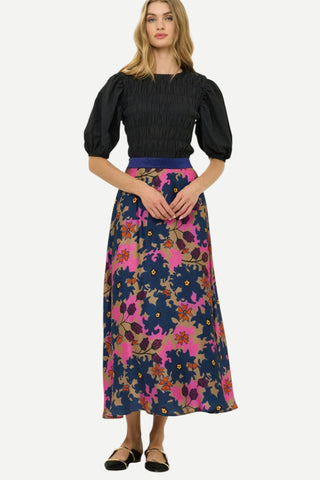 Oliphant Swing Skirt, Suzani Navy