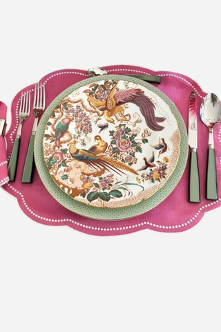 Don Lino Border Dots Placemat, Pink