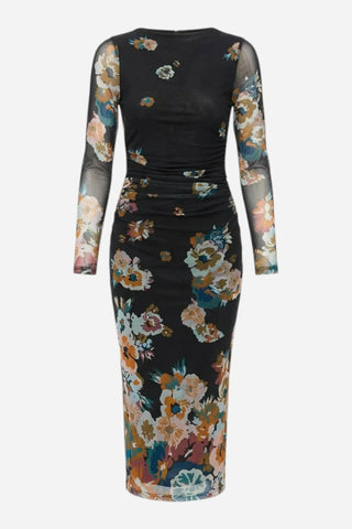 Cleobella Lura Mesh Midi Dress, Vitet Floral Print