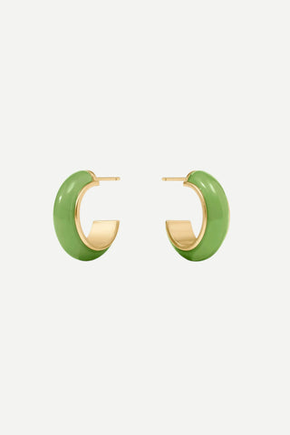 Julie Vos Amalfi Hoop Earring, Green Apple, L JULIE VOS