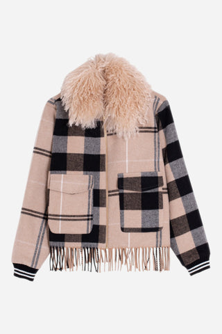 Vilagallo Bomber Jacket, Plaid