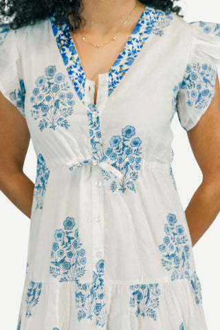 Victoria Dunn Rosa Dress, Cerulean