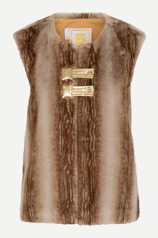 Emily McCarthy Roxy Vest, Faux Fur