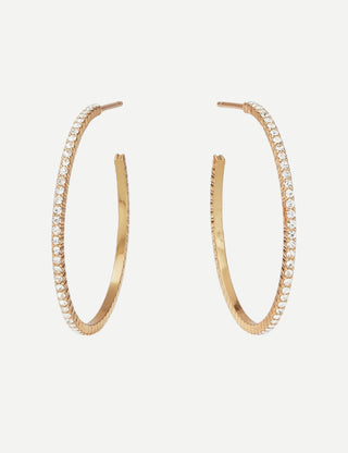 Julie Vos Medium Windsor Hoop, CZ