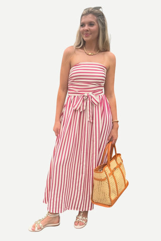 The Holiday Collective Avalon Dress, Pink Stripe