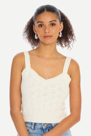 Allison Sweetheart Tank, White