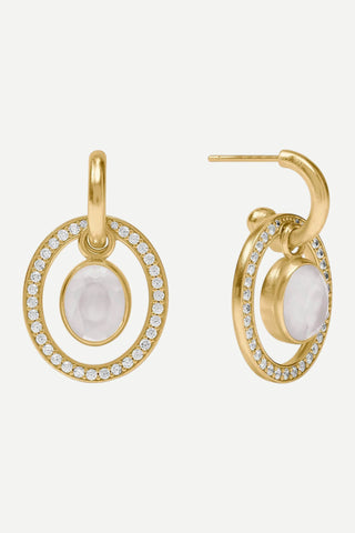 Julie Vos Stardust 6-in-1 Earring, Iridescent Clear Crystal, OS