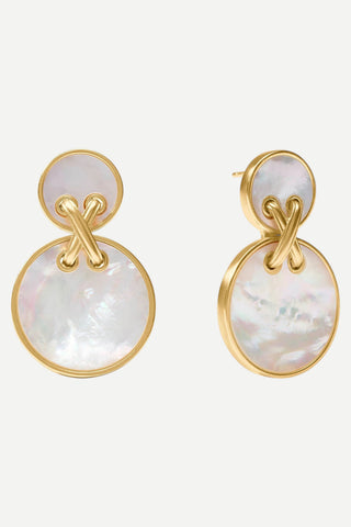 Julie Vos Essex Statement Earring, Mother of Pearl