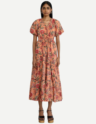 Banjanan Poppy Dress, Protea Crabapple