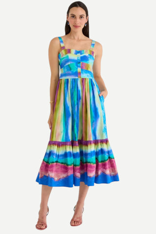 Alivia The Gianna Dress, Sunset Stripe Alivia