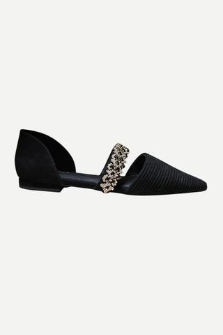 Cecelia New York Blair Flat, Black/Crystal