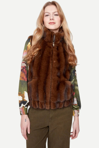 Renuar Mink Fauk Fur Vest, Mink