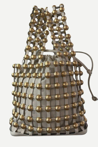 Cecelia NY Beth Studded Bag, Alabaster