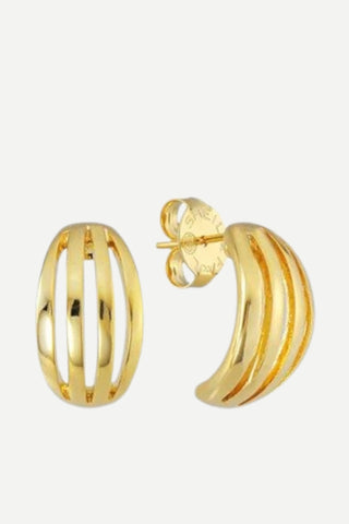 Sheila Fajl Little Studs Earrings, Shiny 18K Gold Plated