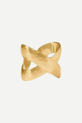 Julie Vos Catalina X Ring, Gold JULIE VOS