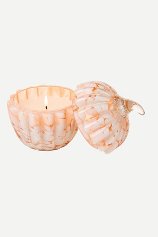 Two's Company Cheena Pumpkin Candle w/ Spiced Chestnut Scent