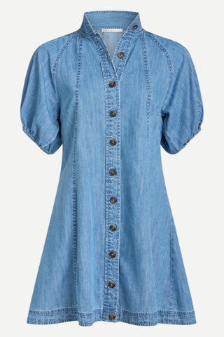 Marie Oliver Esther Dress, Light Wash Denim
