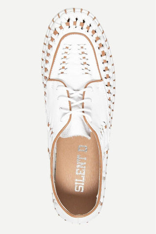 Silent D Brodies Sneakers, White/Tan