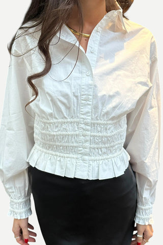 Love the Label Rolo Top, White LOVE THE LABEL