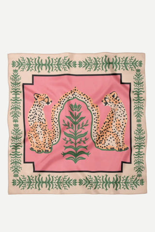 Emily Mccarthy 100% Silk Scarf, Cabana Cat Emily McCarthy