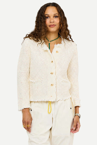 Kerri Rosenthal Fringe Beau-Lero Cardigan, Natural