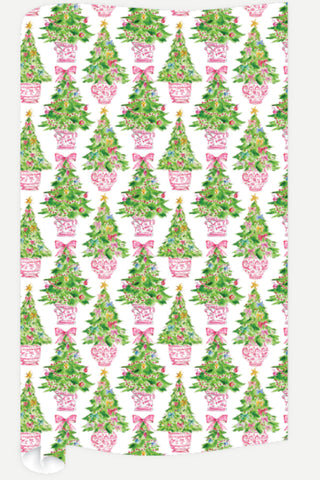 Rosanne Beck Collections 8ft. Wrapping Paper, Handpainted Christmas Trees