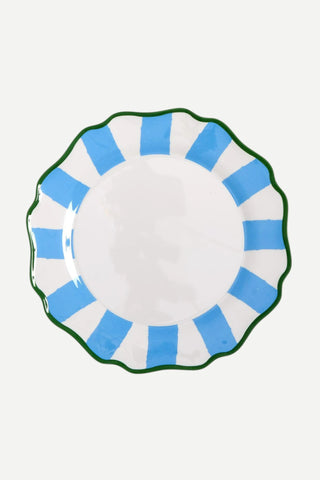 Two's Company Stripe Dinner Plate, Blue TWO'S COMPANY