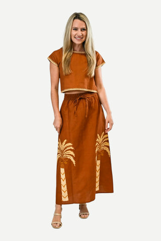 Victoria Dunn Daphne Skirt, Sahara Sun