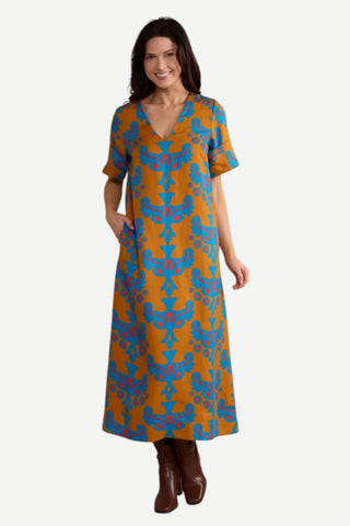 Double A Colin Dress, Muhgal Motif