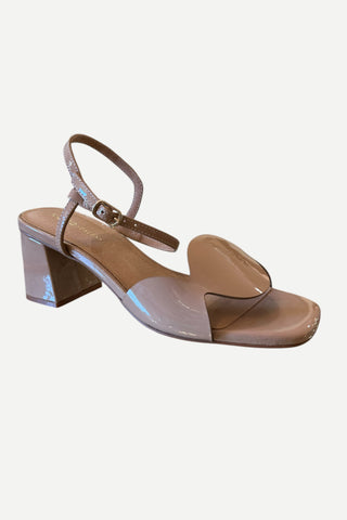 Koko + Palenki Sphere Heel, Beige Patent