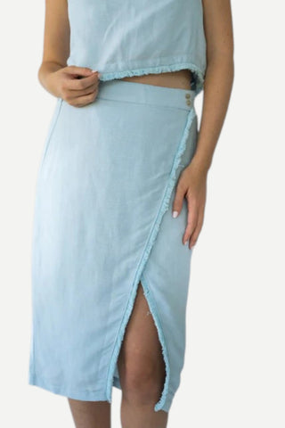 Sarah Alexis Michelle Faux Wrap Skirt, Pool Sarah Alexis