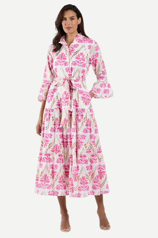 Jude Connally Roxy Dress, Gilded Flora White/Gold JUDE CONNALLY