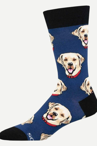 SockSmith Mens Socks Labrador, Blue