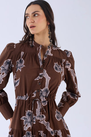 Beyond By Vera Sissi Dress, Woodlands Brown