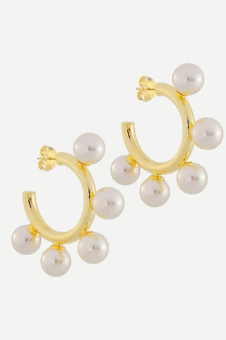 Sheila Fajl Gio Hoops, Shiny 18K Gold Plated SHEILA FAJL