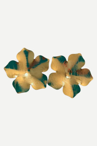 Sheila Fajl Forget-Me-Not Flower Studs, Brushed 18K Gold Plated