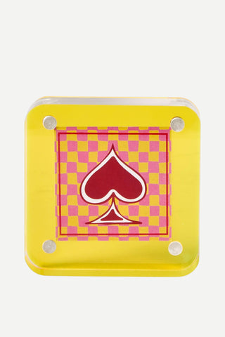 Two's Company 3x3 Mini Acrylic Photo Frame, Yellow