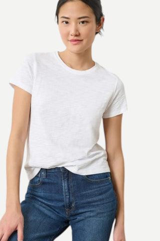 Lilla P Short Sleeve Crewneck, White