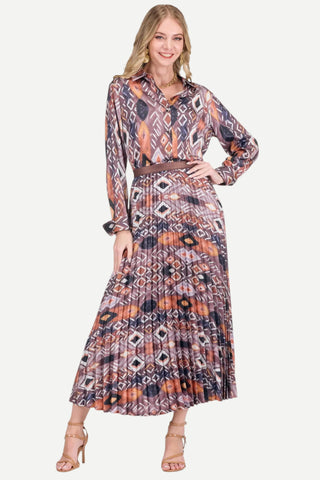 Jade Button Down Shirt, Copper Mesa