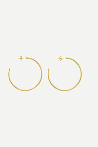 Sheila Fajl Perfect Hoops Earrings, Brushed 18K Gold Plated