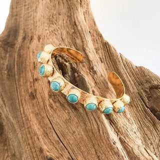 Virtue Jewelry Design The Haven Cuff Bracelet, Turquoise