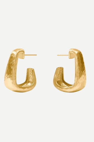 Julie Vos Sahara Medium Hoop, Gold