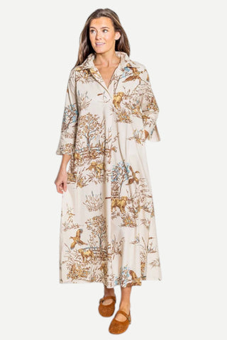 House of MBR Ruthie Shirt Dress Long, Maple Field & Feather