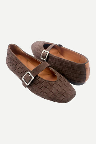 Gentle Souls Winifred Suede Flat, Chocolate