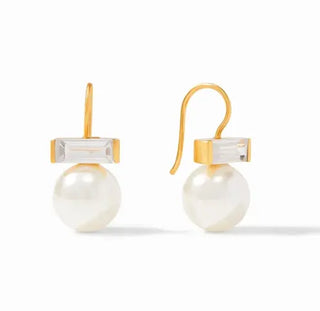 Julie Vos Charlotte Earring, Cubic Zirconia/Pearl