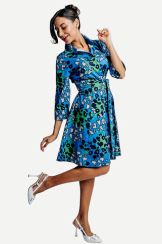 Perlavera Noah Dress, Exotic Blue