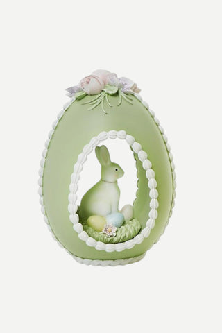 Two's Company Easter Sugar Egg with Bunny, Green TWO'S COMPANY