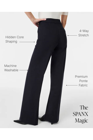 Spanx SpanxSmooth PerfectFit Ponte Wide Leg Pant, Classic Black SPANX