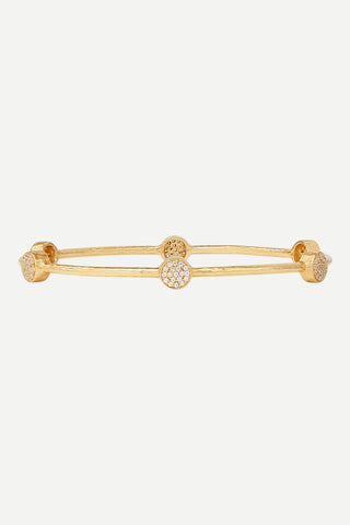 Julie Vos Milano Luxe Bangle Bracelet, Pave Cubic Zirconia Medium